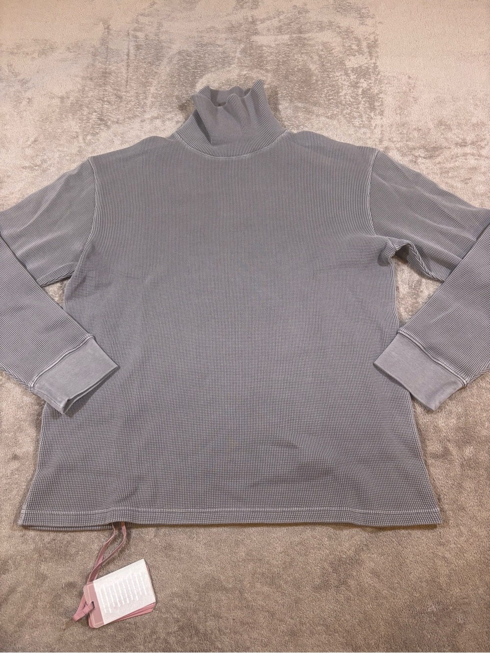 NWT Kith Payton Turtleneck Thermal Waffle Knit Sweater Thunder Gray Mens Large